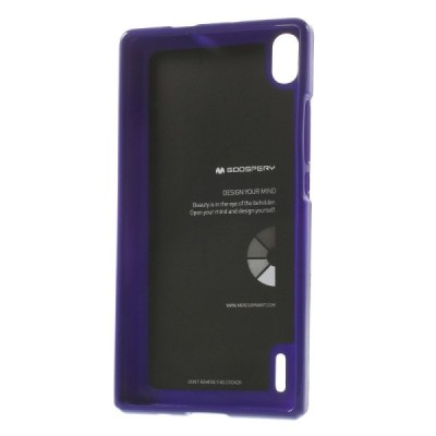 Huawei Ascend P7 Mercury violetinis kieto silikono TPU dėklas - nugarėlė / Priedai.lt