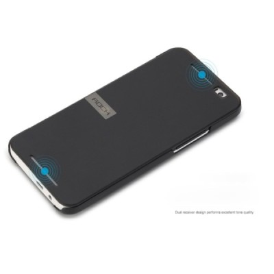 HTC One E8 Rock Bose juodas atverčiamas dėklas / Priedai.lt