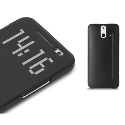 HTC One E8 Rock Bose juodas atverčiamas dėklas / Priedai.lt