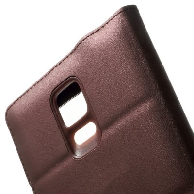 Samsung Galaxy Note 4 raudonas atverčiamas dėklas su langeliu / Priedai.lt