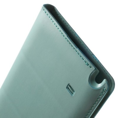 Samsung Galaxy Note 4 mėtinis atverčiamas dėklas su langeliu / Priedai.lt