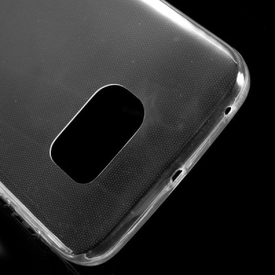 Samsung Galaxy S6 Edge (G925) skaidrus (permatomas) kieto silikono TPU ploniausias pasaulyje bespalvis dėklas / Priedai.lt