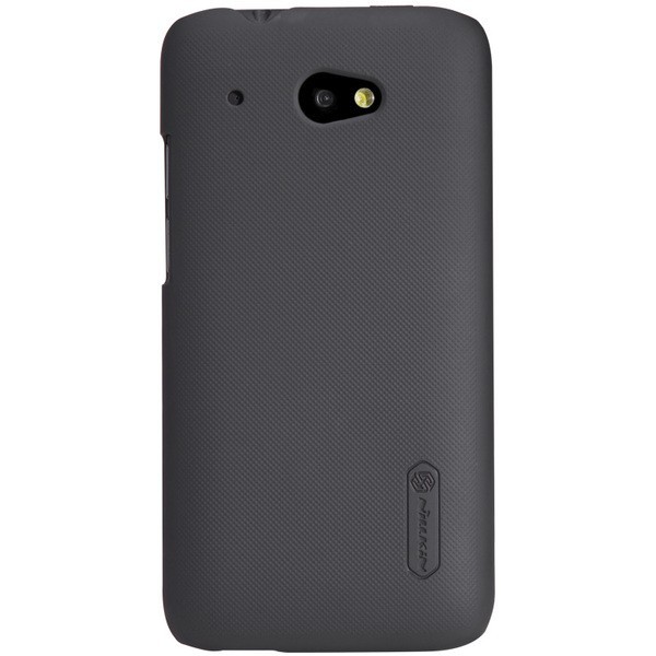 „Nillkin“ Frosted Shield dėklas - juodas + apsauginė ekrano plėvelė (Desire 601)