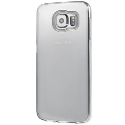 Samsung Galaxy S6 (G920) kieto silikono (TPU) skaidrus dėklas, pilkas / Priedai.lt