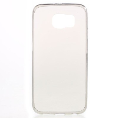 Samsung Galaxy S6 (G920) kieto silikono (TPU) skaidrus dėklas, pilkas / Priedai.lt