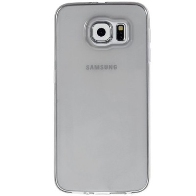 Samsung Galaxy S6 (G920) kieto silikono (TPU) skaidrus dėklas, pilkas / Priedai.lt