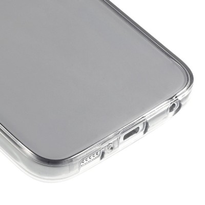 Samsung Galaxy S6 (G920) kieto silikono (TPU) skaidrus dėklas, pilkas / Priedai.lt