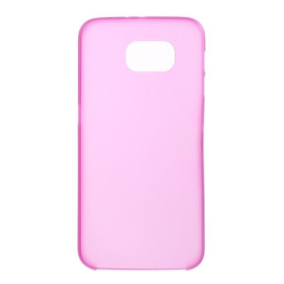 Samsung Galaxy S6 G920 ploniausias pasaulyje plastikinis skaidrus rožinis dėklas - nugarėlė / Priedai.lt