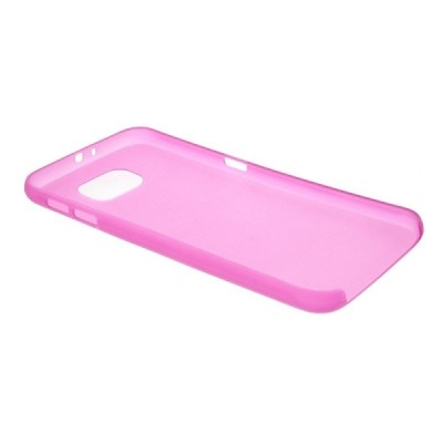 Samsung Galaxy S6 G920 ploniausias pasaulyje plastikinis skaidrus rožinis dėklas - nugarėlė / Priedai.lt