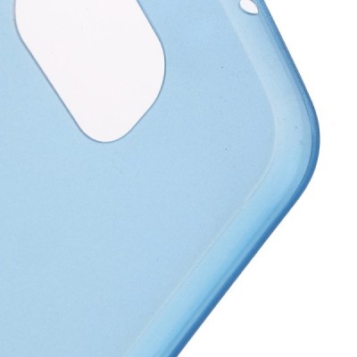 Samsung Galaxy S6 G920 ploniausias pasaulyje plastikinis skaidrus mėlynas dėklas - nugarėlė / Priedai.lt