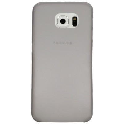 Samsung Galaxy S6 G920 ploniausias pasaulyje plastikinis skaidrus pilkas dėklas - nugarėlė / Priedai.lt
