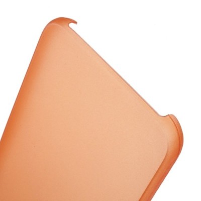 Samsung Galaxy S6 G920 ploniausias pasaulyje plastikinis skaidrus oranžinis dėklas - nugarėlė / Priedai.lt
