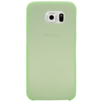 Samsung Galaxy S6 G920 ploniausias pasaulyje plastikinis skaidrus žalias dėklas - nugarėlė / Priedai.lt