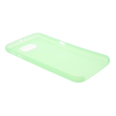 Samsung Galaxy S6 G920 ploniausias pasaulyje plastikinis skaidrus žalias dėklas - nugarėlė / Priedai.lt