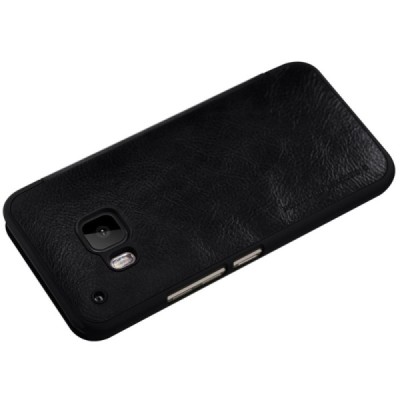 Prabangus „Nillkin“ Qin serijos juodas odinis atverčiamas HTC One M9 dėklas / Priedai.lt