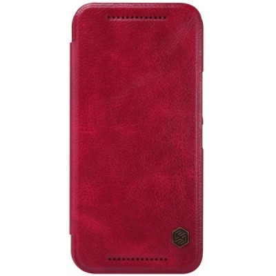 Prabangus „Nillkin“ Qin serijos raudonas odinis atverčiamas HTC One M9 dėklas / Priedai.lt