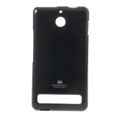 Sony Xperia E1 Mercury juodas kieto silikono tpu dėklas - nugarėlė / Priedai.lt