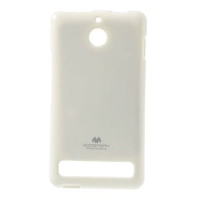 Sony Xperia E1 Mercury baltas kieto silikono tpu dėklas - nugarėlė / Priedai.lt
