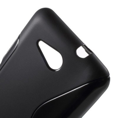 Sony Xperia E4g kieto silikono TPU juodas dėklas - nugarėlė / Priedai.lt