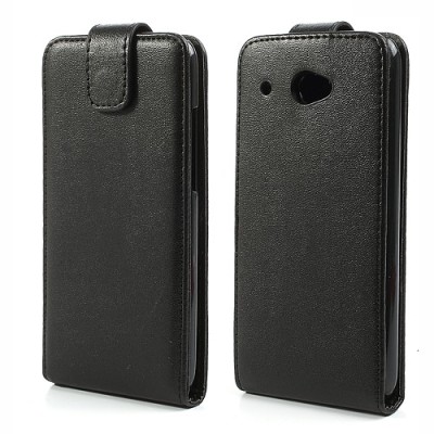 Klasikinis atverčiamas HTC Desire 601 juodas dėklas / Priedai.lt