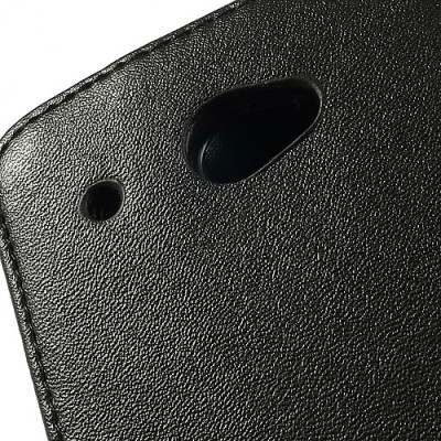 Klasikinis atverčiamas HTC Desire 601 juodas dėklas / Priedai.lt