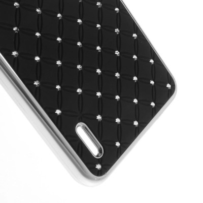 Huawei Honor 6 elegantiškas juodas dėklas su blizgučiais / Priedai.lt