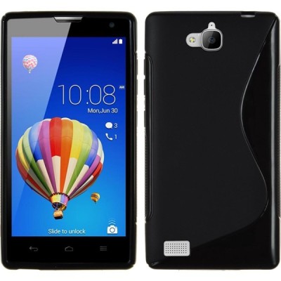 Huawei Honor 3C kieto silikono TPU juodas dėklas - nugarėlė / Priedai.lt