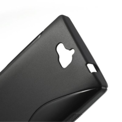 Huawei Honor 3C kieto silikono TPU juodas dėklas - nugarėlė / Priedai.lt