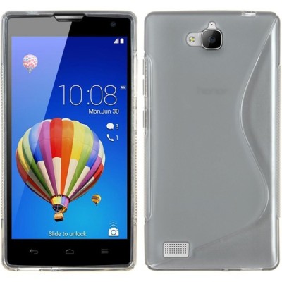 Huawei Honor 3C skaidrus (permatomas) kieto silikono TPU dėklas - nugarėlė / Priedai.lt