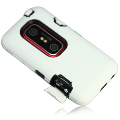 Dvigubas HTC Evo 3D baltas dėklas / Priedai.lt