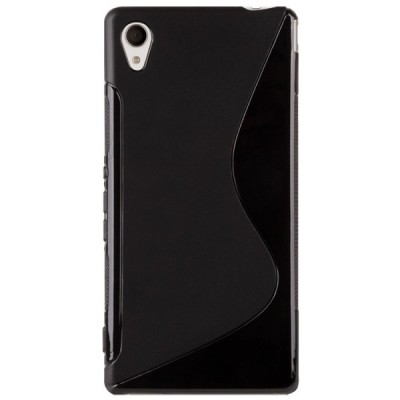 Sony Xperia M4 Aqua kieto silikono TPU juodas dėklas - nugarėlė / Priedai.lt