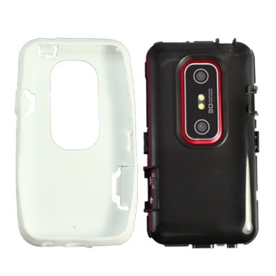 Dvigubas HTC Evo 3D baltas dėklas / Priedai.lt