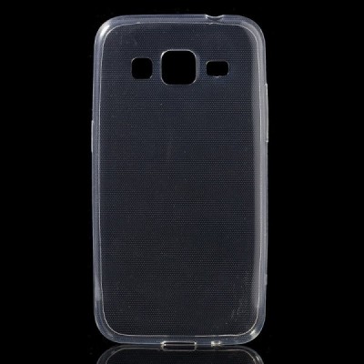 Samsung Galaxy Core Prime (G360) skaidrus (permatomas) kieto silikono TPU ploniausias pasaulyje bespalvis dėklas / Priedai.lt