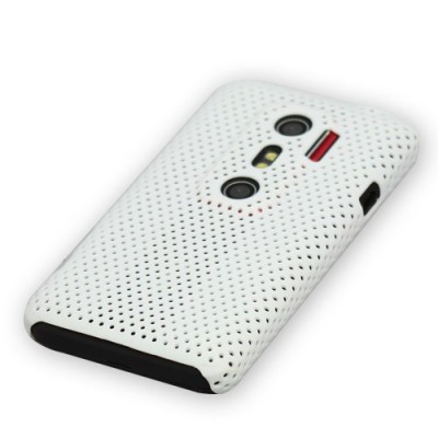 Tinklelio formos HTC Evo 3D baltas dėklas / Priedai.lt