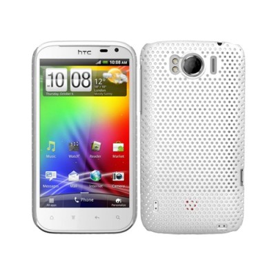 Tinklelio formos HTC Sensation XL baltas dėklas / Priedai.lt