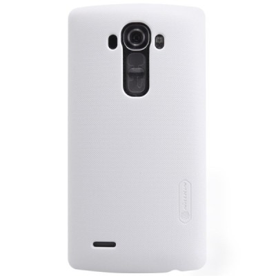 LG G4 (H815) Nillkin Frosted Shield baltas plastikinis dėklas + apsauginė ekrano plėvelė / Priedai.lt