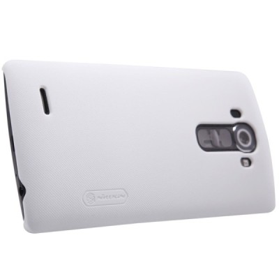 LG G4 (H815) Nillkin Frosted Shield baltas plastikinis dėklas + apsauginė ekrano plėvelė / Priedai.lt