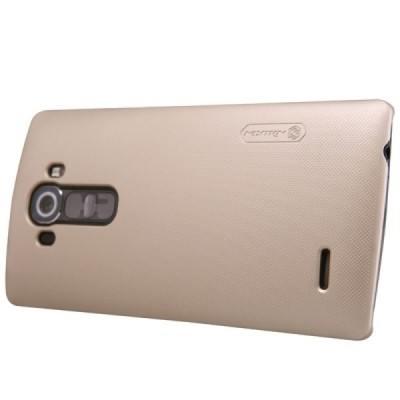 LG G4 (H815) Nillkin Frosted Shield auksinis plastikinis dėklas + apsauginė ekrano plėvelė / Priedai.lt