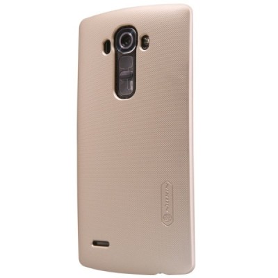 LG G4 (H815) Nillkin Frosted Shield auksinis plastikinis dėklas + apsauginė ekrano plėvelė / Priedai.lt