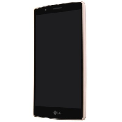 LG G4 (H815) Nillkin Frosted Shield auksinis plastikinis dėklas + apsauginė ekrano plėvelė / Priedai.lt