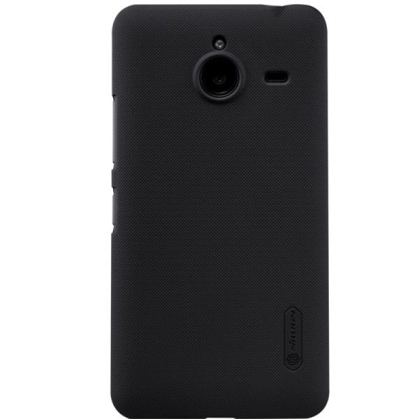 „Nillkin“ Frosted Shield dėklas - juodas + apsauginė ekrano plėvelė (Lumia 640 XL)