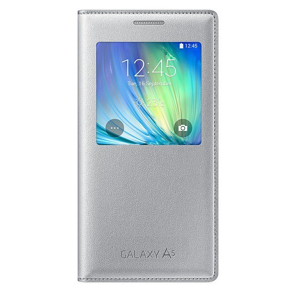 „Samsung“ S View Cover atverčiamas dėklas - sidabrinis (Galaxy A5 2015)