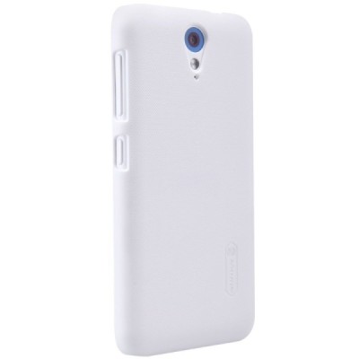 HTC Desire 620 Nillkin Frosted Shield baltas plastikinis dėklas + apsauginė ekrano plėvelė / Priedai.lt
