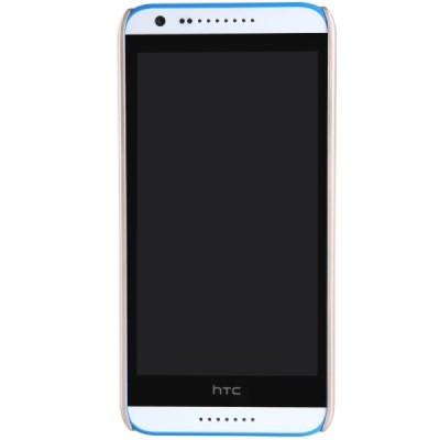 HTC Desire 620 Nillkin Frosted Shield auksinis plastikinis dėklas + apsauginė ekrano plėvelė / Priedai.lt