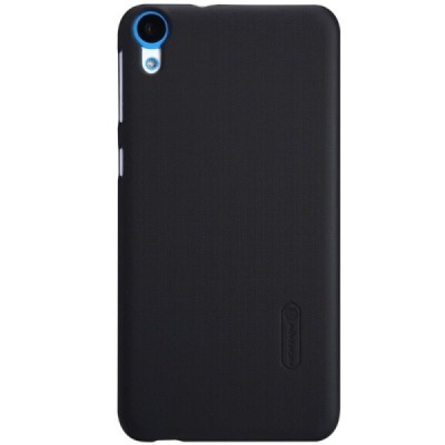 HTC Desire 820 Nillkin Frosted Shield juodas plastikinis dėklas + apsauginė ekrano plėvelė / Priedai.lt