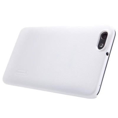 Huawei Honor 4X Nillkin Frosted Shield baltas plastikinis dėklas + apsauginė ekrano plėvelė / Priedai.lt