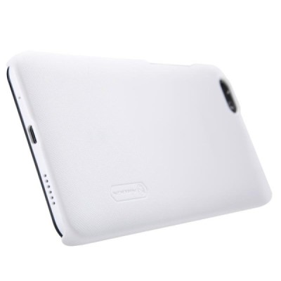 Huawei Honor 4X Nillkin Frosted Shield baltas plastikinis dėklas + apsauginė ekrano plėvelė / Priedai.lt