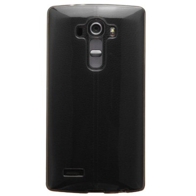 LG G4 skaidrus (permatomas) kieto silikono TPU ploniausias pasaulyje pilkas dėklas / Priedai.lt