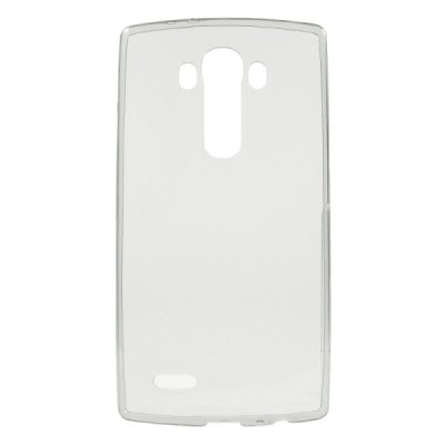 LG G4 skaidrus (permatomas) kieto silikono TPU ploniausias pasaulyje pilkas dėklas / Priedai.lt