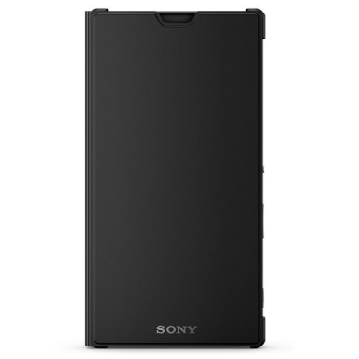 Oficialius Sony Xperia T3 Style Cover Stand juodas atverčiamas dėklas SCR16 / Priedai.lt